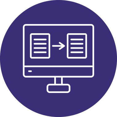 Modern dizüstü bilgisayar simgesinin vektör illüstrasyonu