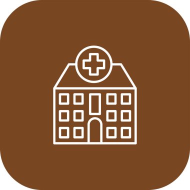 Hastane web simgesi vektör illüstrasyonu