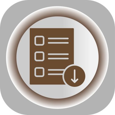 Eşsiz indirme vektör çizgisi simgesi