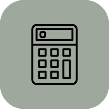 hesap makinesi simgesi, vektör illüstrasyonu