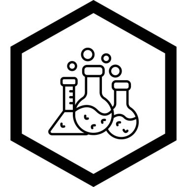 Kimya şişesi. Basit tasarım