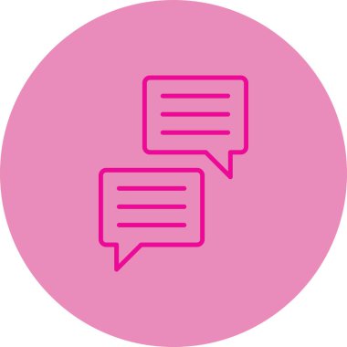 Sohbet simgesinin vektör illüstrasyonu