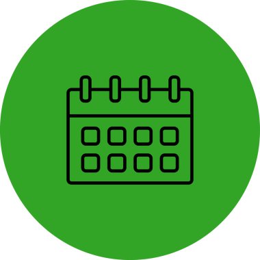 Takvim simgesi vektör illüstrasyonu