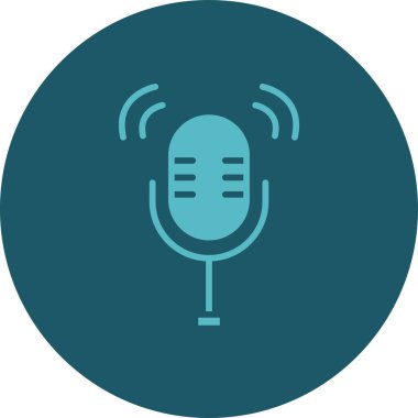 mikrofon simgesi vektör illüstrasyonu