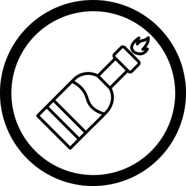 Bir el feneri simgesinin vektör illüstrasyonu