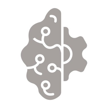 Vites çizgisi biçim vektör tasarımı olan beyin