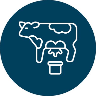 İnek. Web simgesi basit illüstrasyon