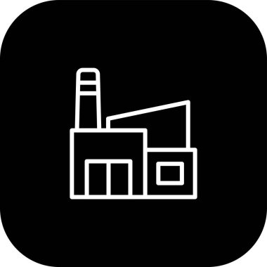 vektör fabrikası simgesi, vektör illüstrasyonu