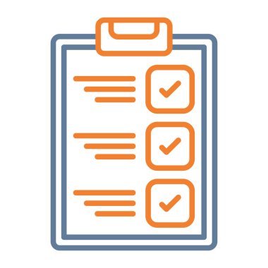 Kontrol listesi. Web simgesi basit illüstrasyon