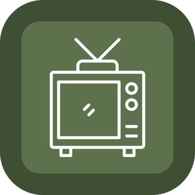 TV düz vektör simgesi