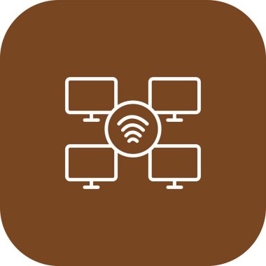 Mobil, vektör illüstrasyonu için düz simge