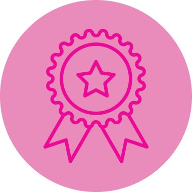 Madalya ikon vektör illüstrasyonu