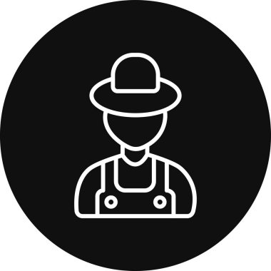 Şapkalı bir adamın vektör çizimi