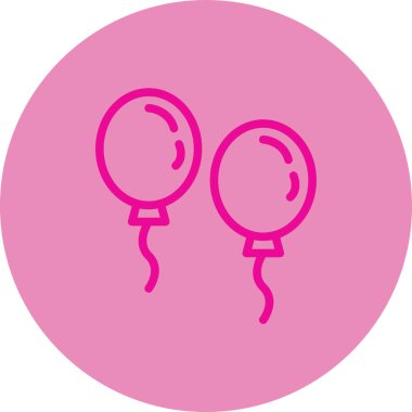 Balonlar. Web simgesi basit illüstrasyon
