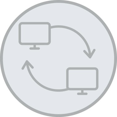 bilgisayar ağ simgesi, basit vektör tasarımı