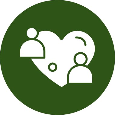 Kalp ikonu vektör illüstrasyonu