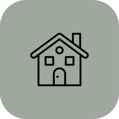 Şeffaf bir arkaplanda ev vektör çizimi. Birinci kalite semboller. Konsept ve grafik tasarımı için vuruş simgesi.