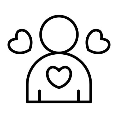 Kalp ikonu vektör illüstrasyonu