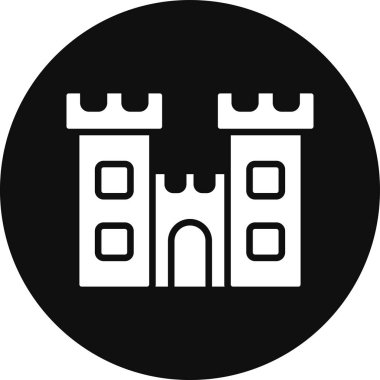 Şato. Web simgesi basit illüstrasyon