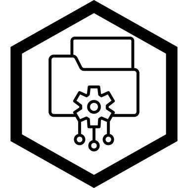 dişli simgesinin vektör illüstrasyonu