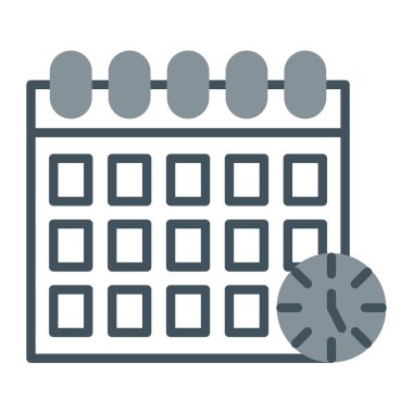 takvim tarih simgesi doldurulmuş dış hat biçimi