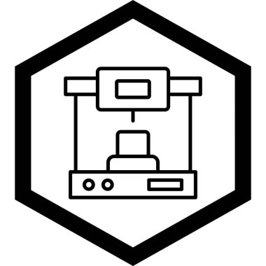 Yazıcı simgesi vektör illüstrasyonu