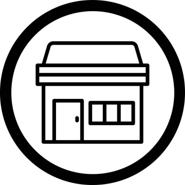 Dükkan. Web simgesi basit tasarım