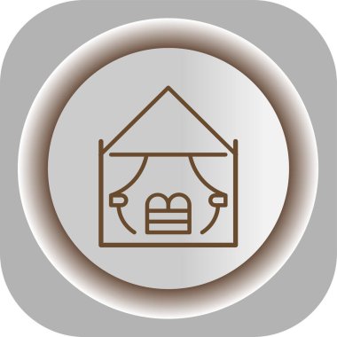 Eşsiz Ev Vektör Satırı Simgesi