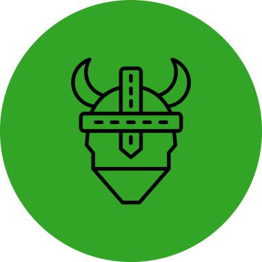 Viking Viking miğfer ikonu. vektör biçimi çizimi.