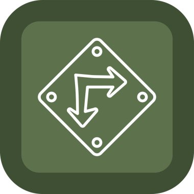 yön simgesi, vektör illüstrasyonu