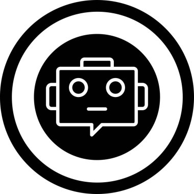 robot. Web simgesi basit illüstrasyon