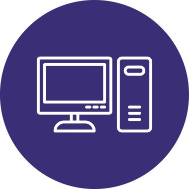 Eşsiz bilgisayar vektör simgesi