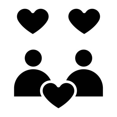 Bir aşk simgesinin vektör illüstrasyonu