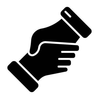 Bir el simgesinin vektör illüstrasyonu