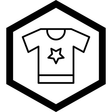 Bir yıldız simgesinin vektör illüstrasyonu