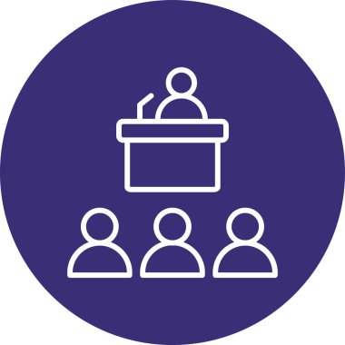 eşsiz konferans vektör simgesi