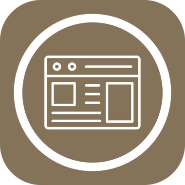 tarayıcı pencere vektör simgesi modern basit tasarım