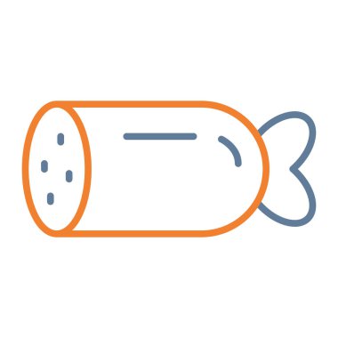 balık simgesi vektör illüstrasyonu