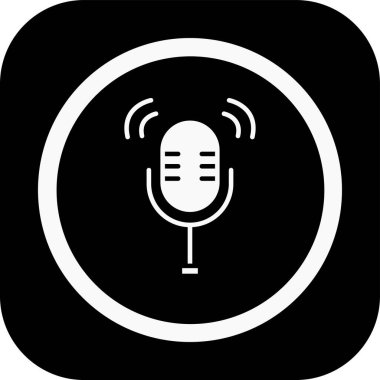 Mikrofon simgesinin vektör illüstrasyonu