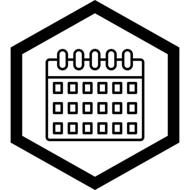 Takvim simgesi vektör illüstrasyonu