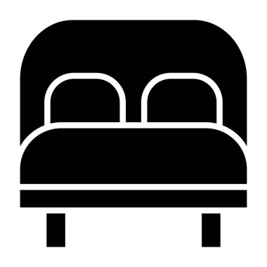 yatak mobilyası simgesi, basit biçim