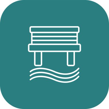 Su dalgası simgesinin vektör illüstrasyonu