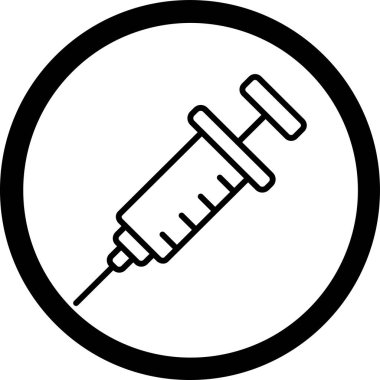 Şırınga. Web simgesi basit illüstrasyon