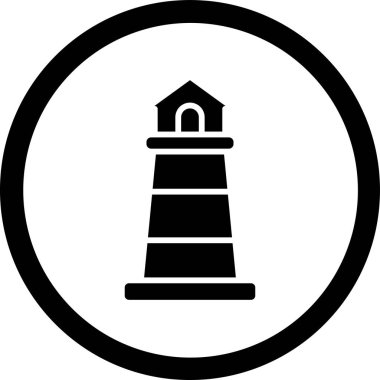 Deniz feneri simgesinin vektör illüstrasyonu