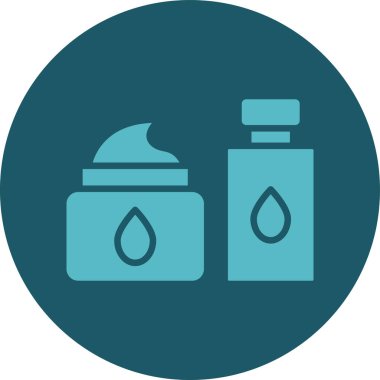 Şişenin ve yağ simgesinin vektör illüstrasyonu