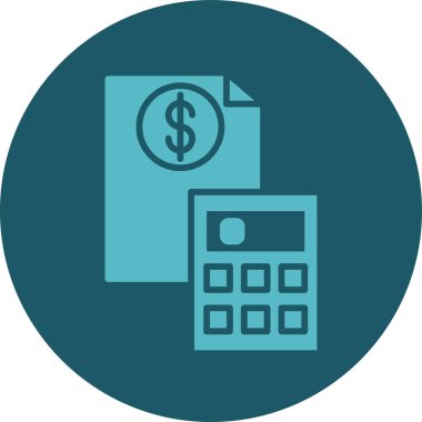 Hesap makinesinin vektör çizimi, finans kavramı