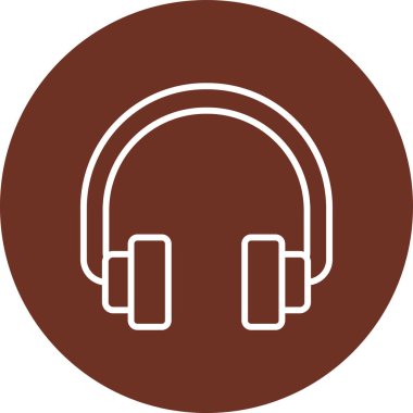 Kulaklıklar. Web simgesi vektör illüstrasyonu