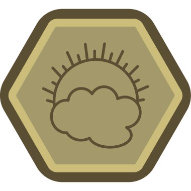 Bir bulut simgesinin vektör illüstrasyonu