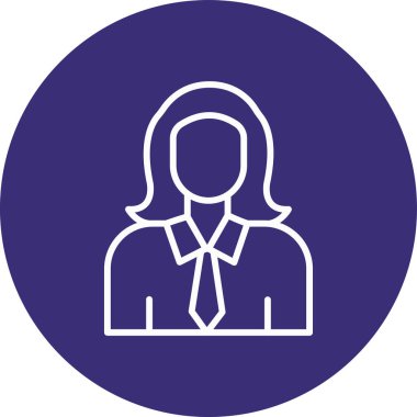 Kadın simgesinin vektör illüstrasyonu