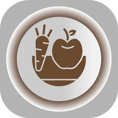 Eşsiz Elma Vektörü Kabartma Simgesi